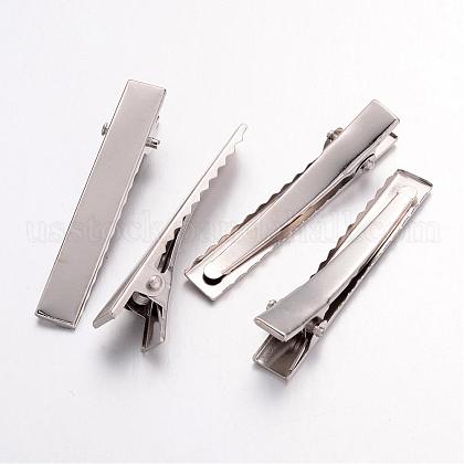 Iron Flat Alligator Hair Clip Findings US-X-IFIN-S286-46mm-1
