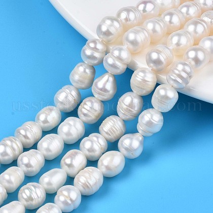 Natural Cultured Freshwater Pearl Beads Strands US-PEAR-N012-07C-1