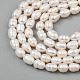 Oval Natural Cultured Freshwater Pearl Beads Strands US-PEAR-R015-45-8