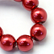 Baking Painted Pearlized Glass Pearl Round Bead Strands US-HY-Q330-8mm-51-3