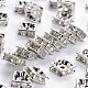 Brass Rhinestone Spacer Beads US-RB-A013-8x8-01P-NF-1