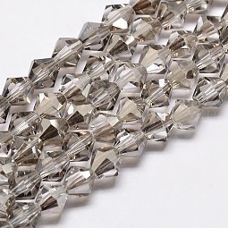 Imitate Austrian Crystal Bicone Glass Beads Strands US-GLAA-F029-4x4mm-07
