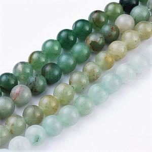 Natural Green Aventurine Beads Strands US-G-Q462-8mm-20