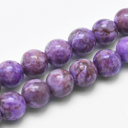Natural Marble Beads Strands US-G-K211-10mm-G-1