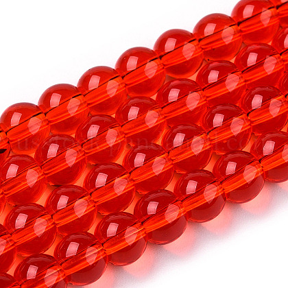 Transparent Glass Beads Strands&nbsp;US-GLAA-T032-T6mm-09-1
