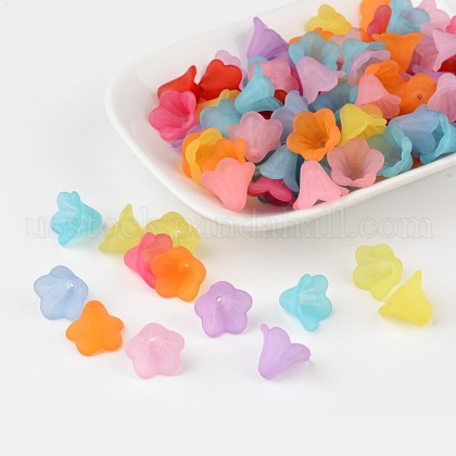 Mixed Color Frosted Acrylic Beads US-X-PL692-1