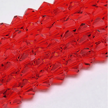 Imitate Austrian Crystal Bicone Glass Beads Strands US-GLAA-F029-6x6mm-14-1