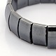Magnetic Hematite Rectangle Beads Stretch Bracelets for Valentine's Day Gift US-BJEW-M066-09-2