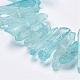 Natural Quartz Crystal Points Beads Strands US-G-K181-B01-3