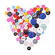 2-Hole Flat Round Resin Sewing Buttons Sets US-BUTT-PH0002-02-3