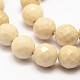 Natural Fossil Round Bead Strands US-G-O151-02-8mm-1