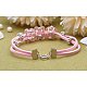 PandaHall Elite Multicolor Ribbon Crimp Ends Bracelet Leather Pinch Crimps Size 10x7x5mm for Jewelry Craft Supplies US-IFIN-PH0003-B-7