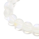 Synthetic Moonstone Round Beads Stretch Bracelet US-BJEW-JB07482-11