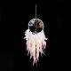 Iron Woven Web/Net with Feather Pendant Decorations US-AJEW-B017-24-2