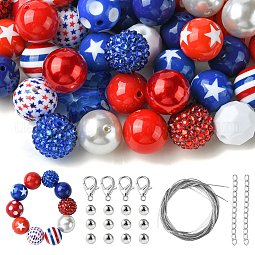 50Pcs 8 Style Acrylic Beads US-MACR-CJC0001-15