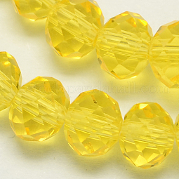 Handmade Imitate Austrian Crystal Faceted Rondelle Glass Beads US-X-G02YI084
