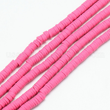 Handmade Polymer Clay Bead Strands US-CLAY-T002-4mm-24-1