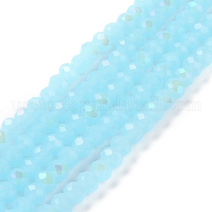Electroplate Glass Beads Strands US-EGLA-A034-J10mm-L06-1