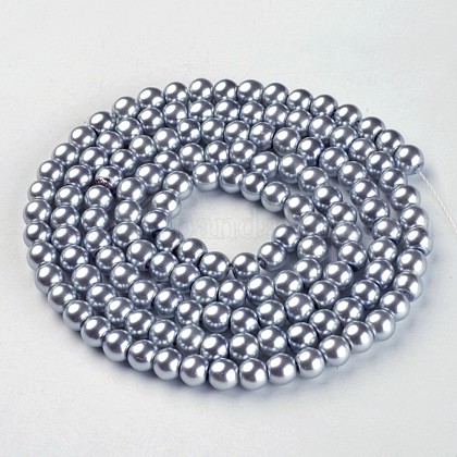 Glass Pearl Beads Strands US-HY-6D-B18-1