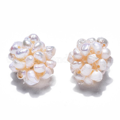 Round Natural Cultured Freshwater Pearl Beads US-PEAR-N020-05C-1