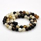 Natural Black Striped Agate/Banded Agate Round Beads Strands US-G-N0120-51-6mm-2