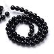 Natural Black Onyx Round Bead Strands US-G-T055-8mm-10-2