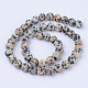 Natural Dalmatian Jasper Beads Strands US-G-Q462-8mm-05-2