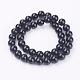 Synthetic Black Stone Beads Strands US-G-H1628-10mm-1-2