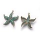 Starfish/Sea Stars Alloy Pendants US-PALLOY-O068-35-NF-2