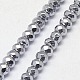 Electroplate Non-magnetic Synthetic Hematite Beads Strands US-G-J160-A-01-3