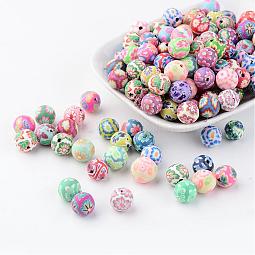 Handmade Polymer Clay Beads US-FM10mmY