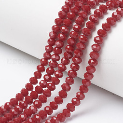 Opaque Solid Color Glass Beads Strands US-EGLA-A034-P3mm-D02