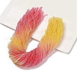 Transparent Painted Glass Beads Strands US-DGLA-A034-T2mm-A07