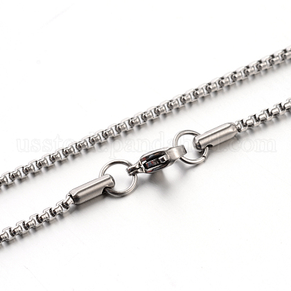 304 Stainless Steel Box Chain Necklaces US-STAS-M174-002-1