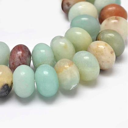Rondelle Natural Flower Amazonite Beads Strands US-G-K094-8x5mm-A-1