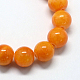 Natural Dyed Yellow Jade Gemstone Bead Strands US-G-R271-10mm-Y08-2