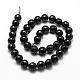 Natural Black Onyx Beads Strands US-G-D840-22-6mm-2