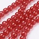 Spray Painted Crackle Glass Beads Strands US-CCG-Q001-10mm-13-1
