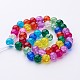 16 inch Mixed Color Round Crackle Glass Strands US-X-GGM003-2