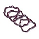 Natural Garnet Bead Stretch Bracelets US-BJEW-K213-45-1