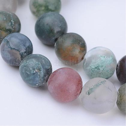 Natural Indian Agate Beads Strands US-G-Q462-8mm-08-1
