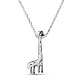SHEGRACE Cute Design Rhodium Plated 925 Sterling Silver Giraffe Pendant Necklace US-JN239A-1