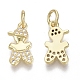 Brass Micro Pave Cubic Zirconia Charms US-ZIRC-R109-025G-NF-1