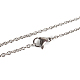 Classic Plain 304 Stainless Steel Mens Womens Cable Chain Necklace Making US-STAS-P045-01P-A-1