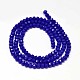Opaque Solid Color Crystal Glass Rondelle Beads Strands US-EGLA-F046A-04-2