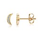 Brass Micro Pave Cubic Zirconia Stud Earrings US-EJEW-BB35386-G-1