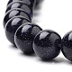 Synthetic Blue Goldstone Beads Strands US-G-S259-41-6mm-3