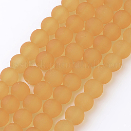 Baking Paint Transparent Glass Bead Strands US-GLAA-S031-8mm-11
