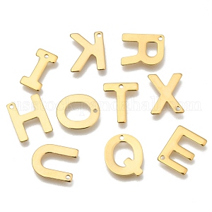 304 Stainless Steel Letter Charms US-STAS-P141