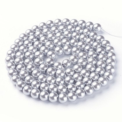 Glass Pearl Beads Strands US-HY-8D-B18-1
